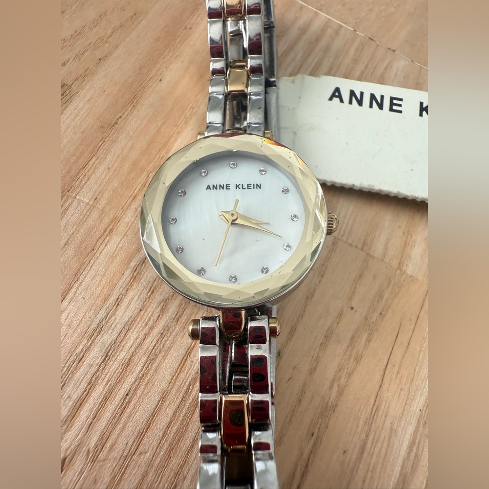 NWT Anne Klein ladies silver tone gold tone watch NEW BATTERY